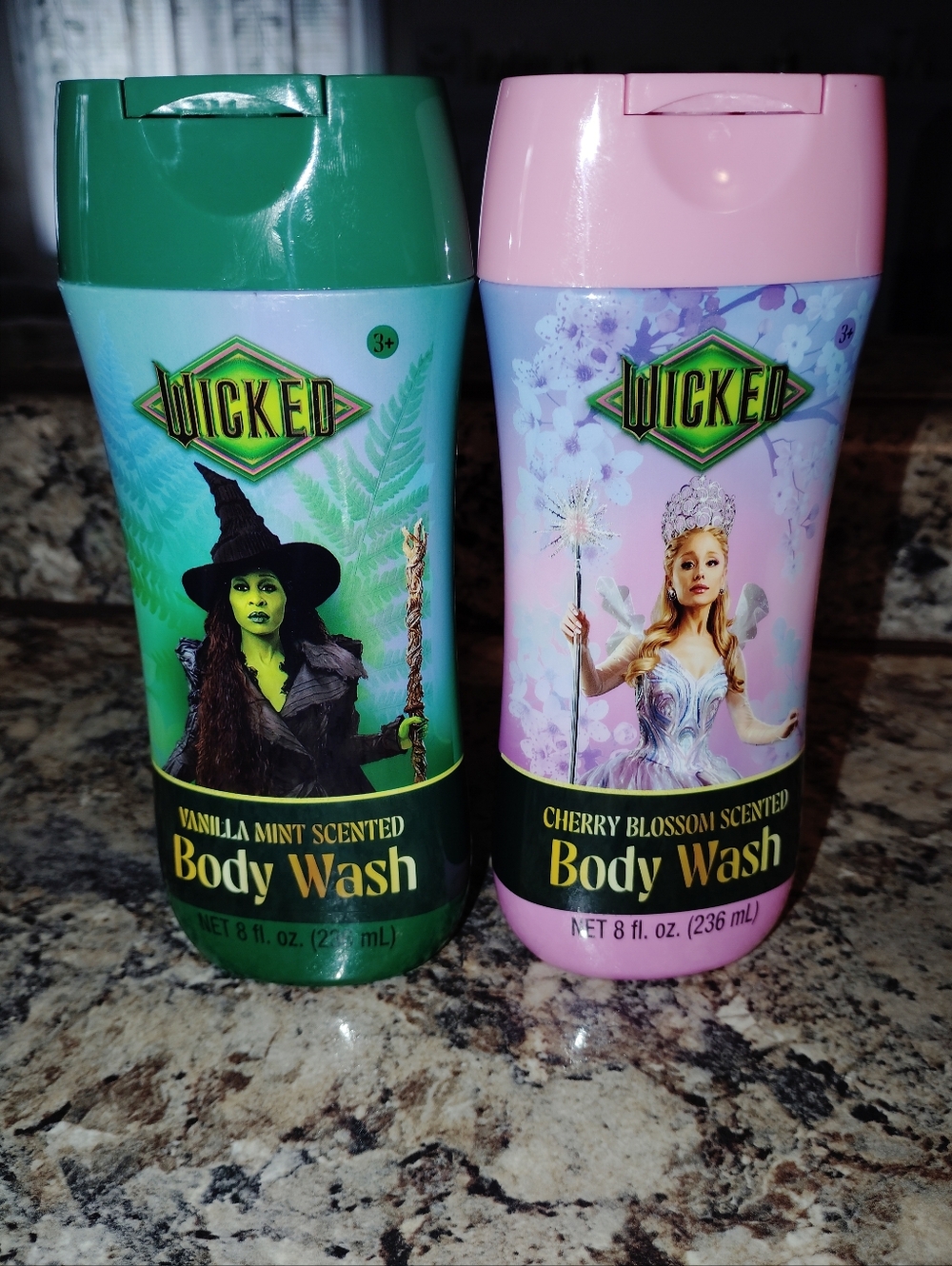 Wicked movie-themed Body Wash Set Brand New Pink Green